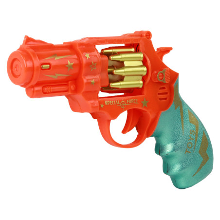 Orange Pistol Revolver Weapon Sounds Lights