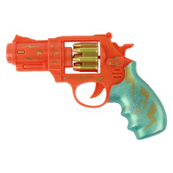 Orange Pistol Revolver Weapon Sounds Lights