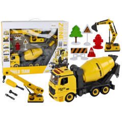 Byggfordon Ljud Ljus 112 Gör-det-själv Betongblandare Kran Grävmaskin