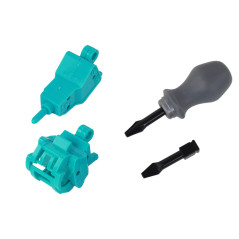 Grävmaskin DIY Blå Byggnadsfordon Borr Greppare