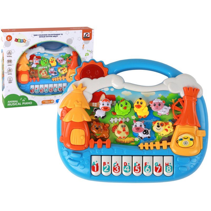 Pianinko Panel Edukacyjny Lära sig Engelska Landsbygdens Djur Tema