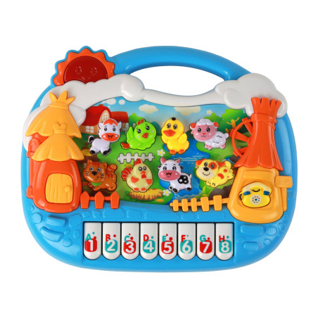 Pianinko Panel Edukacyjny Lära sig Engelska Landsbygdens Djur Tema