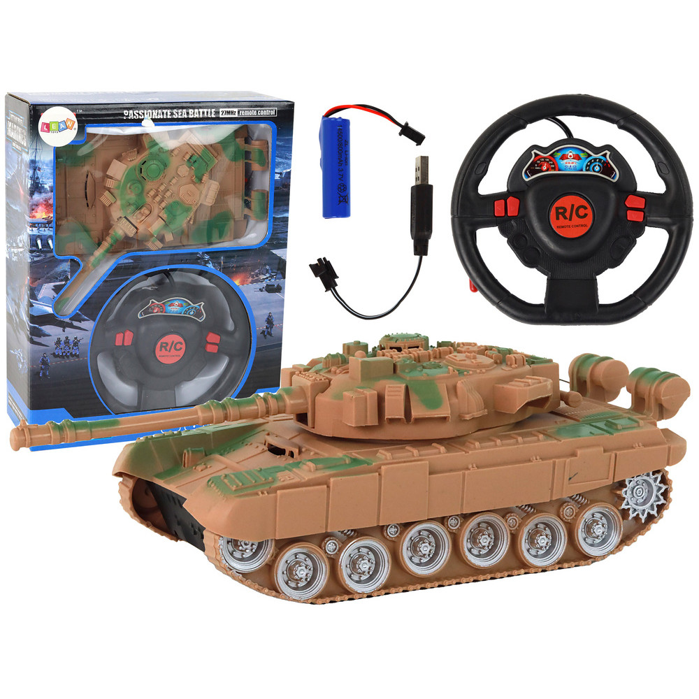 Fjärrstyrd stridsvagn RC Ljus Ljud Sandig 118 27MHz