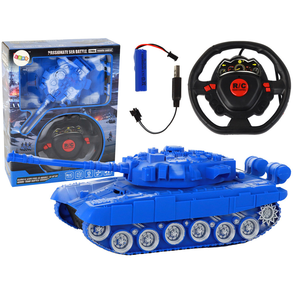 Fjärrstyrd stridsvagn RC Ljus Ljud Blå 118 27MHz