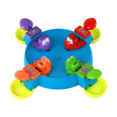 Arkadspelet Hungry Frogs, mata grodan, kulor.