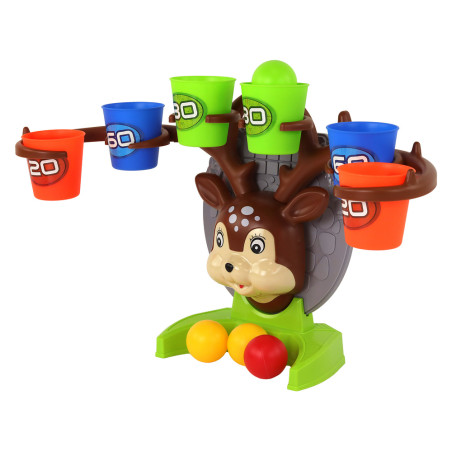 Skicklighetsspel: Kasta bollen mot målet - Hjort