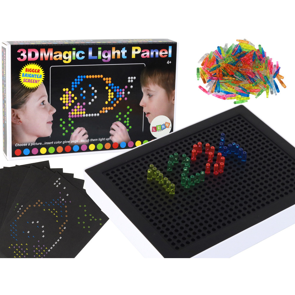 Magiczna Tablica Edukacyjna 3D Podświetlana Układanka 180 ele. Magiczna Tablica Edukacyjna 3D Podświetlana Układanka 180 ele.