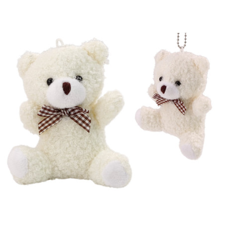 Mjuk Vit Liten Björn Kramdjur Maskot Nyckelring 10cm | HandlaSmidigt.se