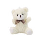 Mjuk Vit Liten Björn Kramdjur Maskot Nyckelring 10cm