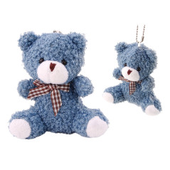 Blå Plysch Nalle Liten Kramdjur Maskot Nyckelring 10cm | HandlaSmidigt.se
