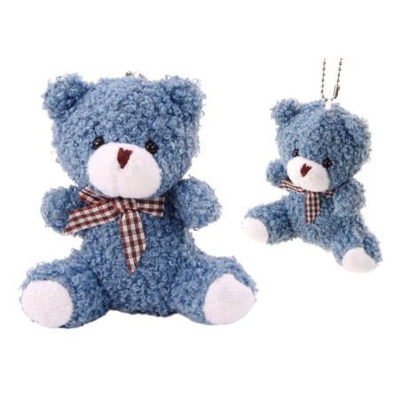 Blå Plysch Nalle Liten Kramdjur Maskot Nyckelring 10cm | HandlaSmidigt.se