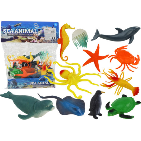 Set av Figurer Havsdjur Undervattensdjur 12 stycken | HandlaSmidigt.se