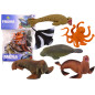 Set med marina djurfigurer - säl, bläckfisk, 6 stycken.
