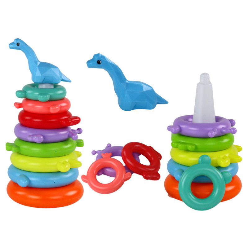 Pyramiden Giraff Pussel 8 Hjul Färgglad 29cm x 14cm x 14cm