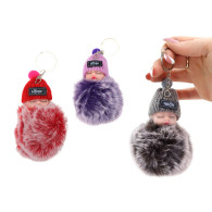 Pompon Laleczka Breloczek Zawieszka Do Kluczy Torebki Mix Kolorów
