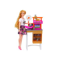 Docka med hundar Katt Mat Veterinär Tillbehör