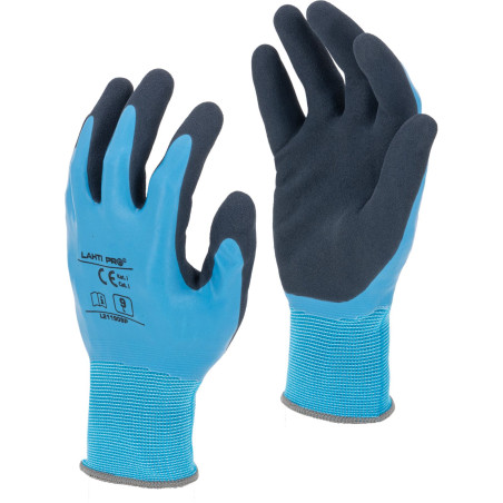 Latexhandskar blå l211908p, kort, '8', CE, Lahti