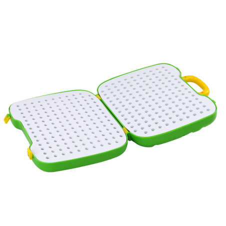 Resväska Bord Set DIY Pussel Byggklossar Dinosaurie Skruvdragare 249 delar.