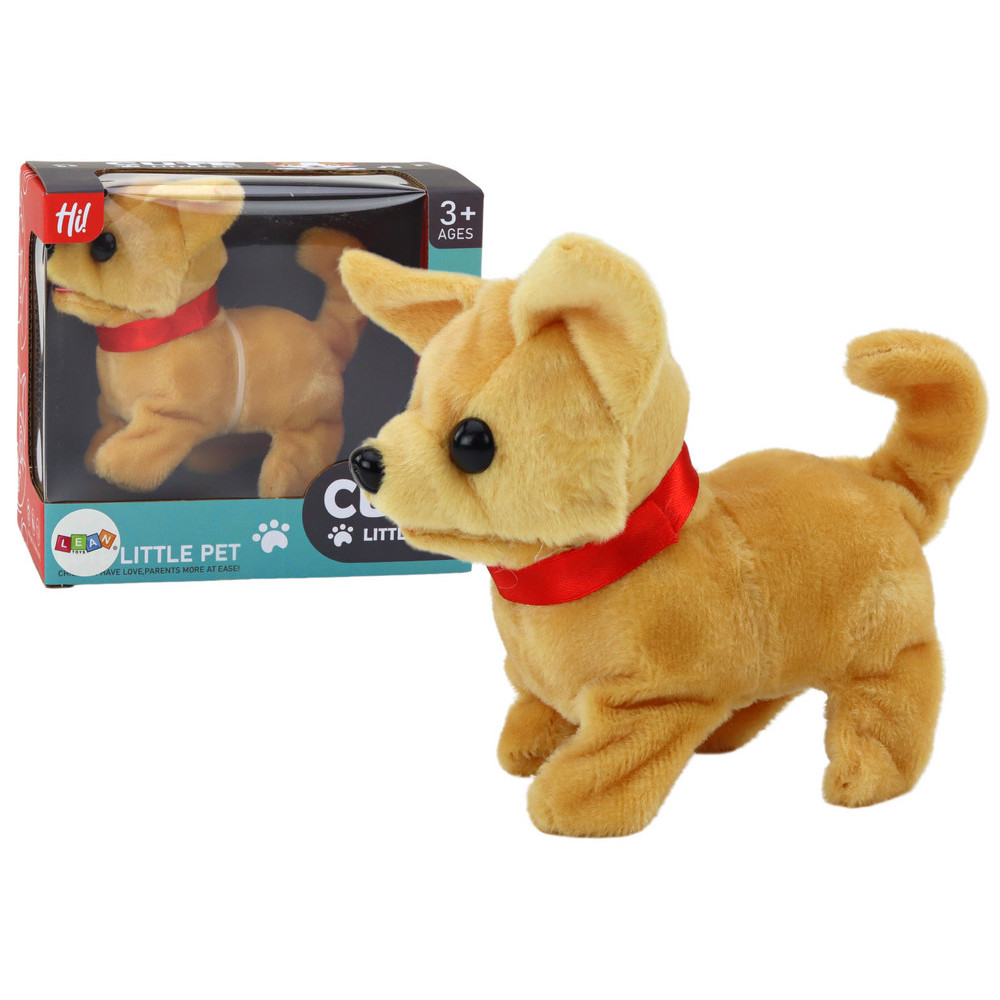 Interaktivt plyschhund som går och skäller, beige. Interaktivt plyschhund som går och skäller, beige.