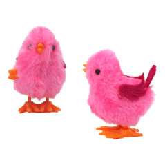 Hoppande Kyckling Leksak Uppvikbar Figur Rosa