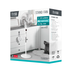 Golvviftare Teesa med fjärrkontroll (vit)