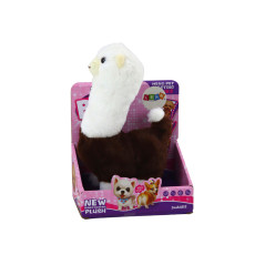 Interaktivt djur Lama Alpaka Gåspel Brun 23 cm