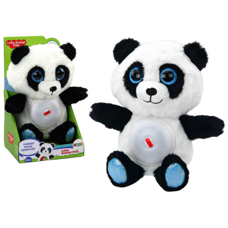 Panda Nalle Sömnig Lampa Vaggvisa Gosedjur Maskot 30 cm