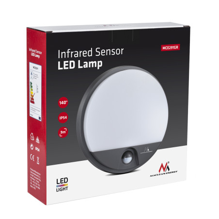 LED-lampa med rörelsesensor MCE291 GR grå