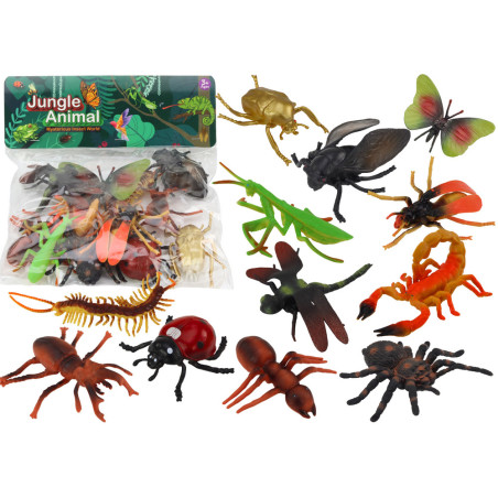 Set med 12 insektsfigurer Nyckelpiga Spindel Fluga | HandlaSmidigt.se