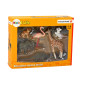 Set av djurfigurer Giraff Flamingo Elefant Tiger