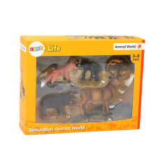 Set av skogsdjur figurer: hjort, vildsvin, räv, gorilla. | HandlaSmidigt.se