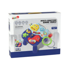 Leksakspiano med havsdjur 2-i-1, klocka, korg och bollar.