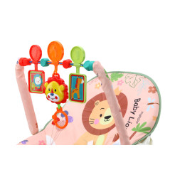 Gungstol Barnstol Babysitter Vibration Ljud Gunga Rosa Lejon