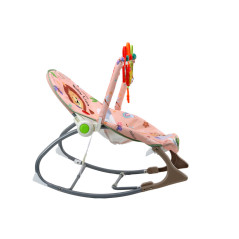 Gungstol Barnstol Babysitter Vibration Ljud Gunga Rosa Lejon