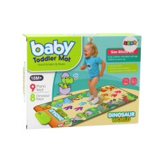 Interaktivt utbildande dansmatta med ljus och ljud av dinosaurier