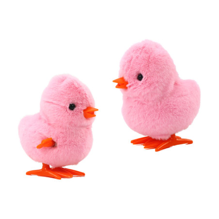 Hoppande Uppdragen Kyckling Plyschleksak Prydnad Rosa