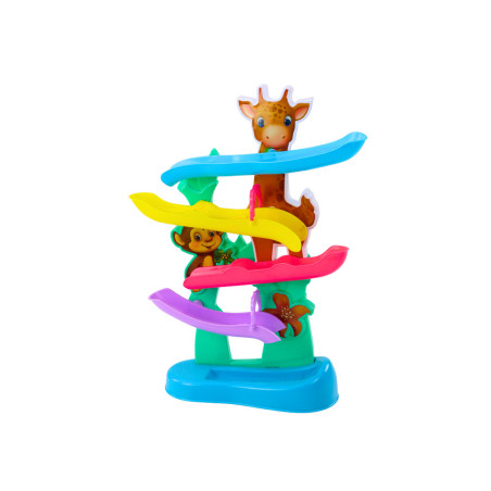 Rutschbana för bollar Giraff Apa Ljud Färgglad