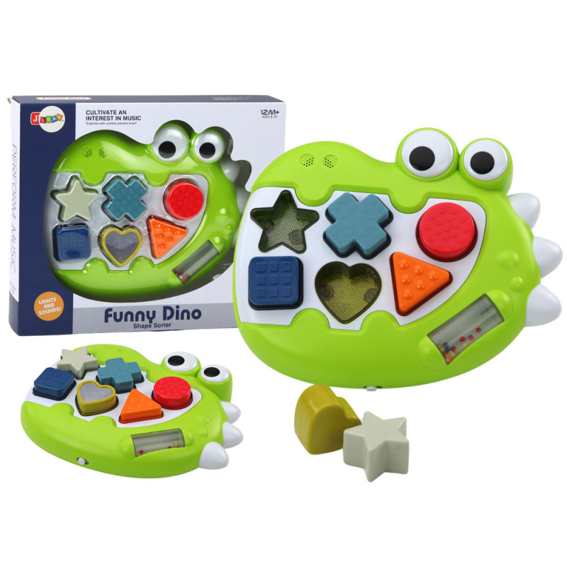 Sensorisk dinosaurie som spelar melodier pussel för de yngsta