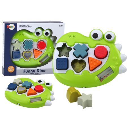 Sensorisk dinosaurie som spelar melodier pussel för de yngsta