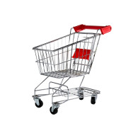 Butikvagn i metall med korg för barn Silver Stor