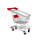 Butikvagn i metall med korg för barn Silver Stor