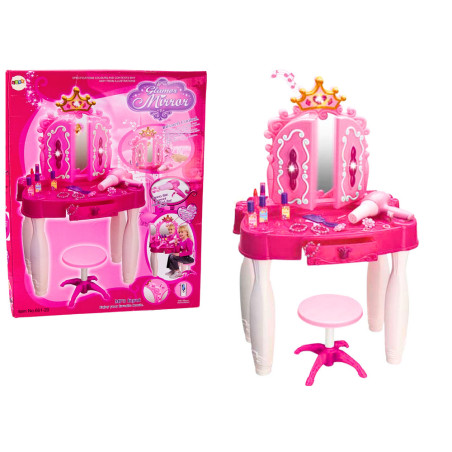 Sminkbord med trollstavkontroll MP3 Trollstavstillbehör Rosa