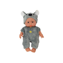 Liten docka Bebis Grå kläder Mössa Koala