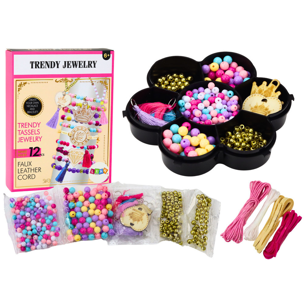 Set för att skapa armband med pärlor och hängsmycken Set för att skapa armband med pärlor och hängsmycken