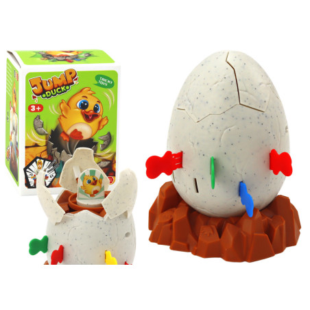 Interaktivt spel med hoppande kycklingäggpinnar