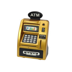 Bankomat Spargris För Barn Sparande Guld Svart