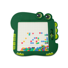 Magnetiskt dinosauriepusselgrön pärlplatta