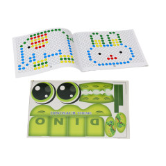 Magnetiskt dinosauriepusselgrön pärlplatta