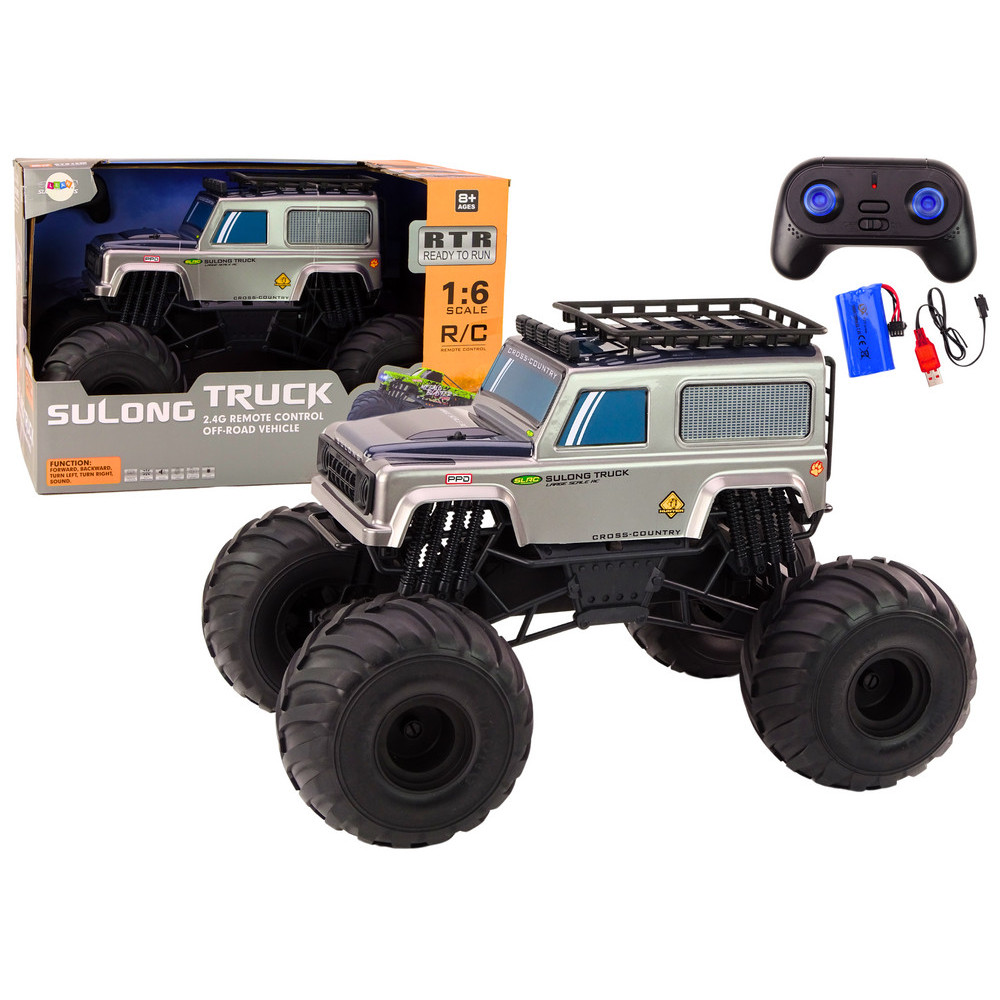 Duże Auto Terenowe Zdalnie Sterowane Suv 2.4G RC 16 Szary