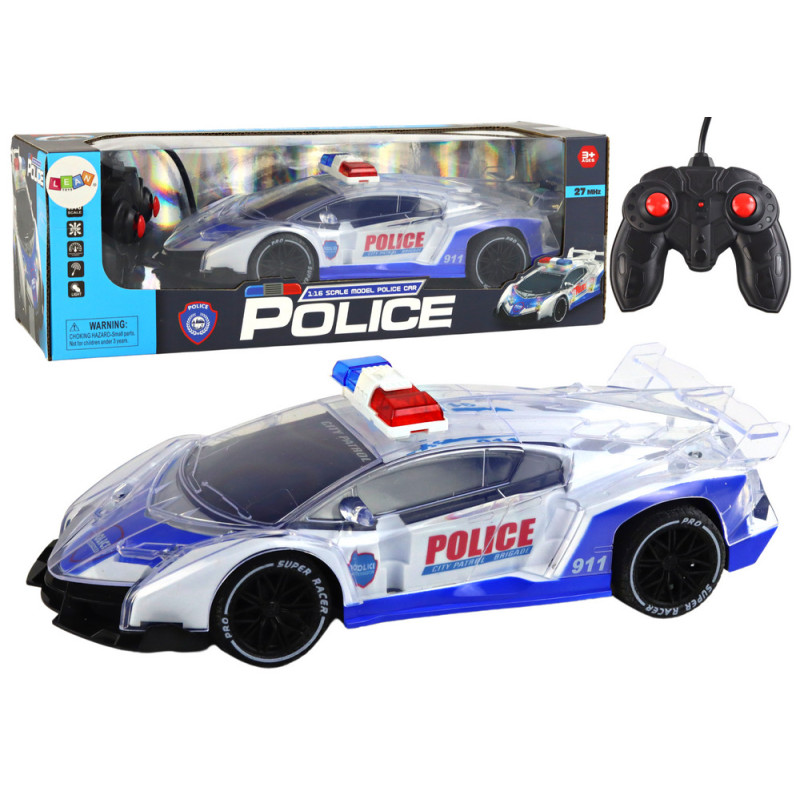 Polisbil Racing Remote Control RC Skala 1:16 Ljus